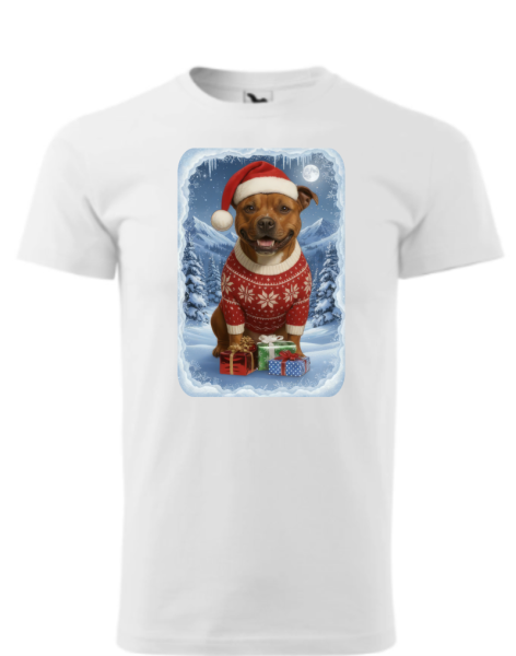 Vánoční tričko se stafordem3